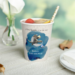 A Little Knight Dragon Baby Shower Paper Cups