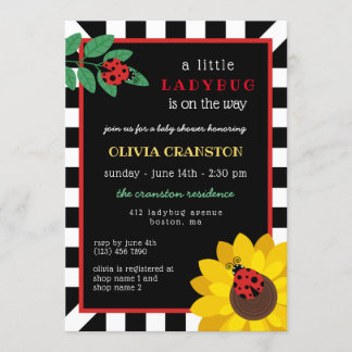 A Little Ladybug Baby Shower Invitation