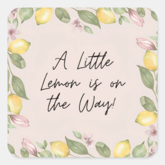 A Little Lemon Square Sticker