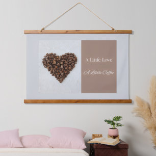 A Little Love A Little Coffee, Coffee Lover Gift Hanging Tapestry