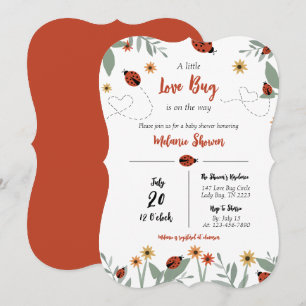 A Little Love Bug Baby Shower Invitation