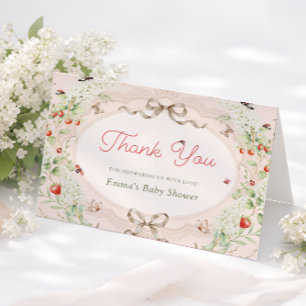 A Little Love Bug Baby Shower Thank You Card
