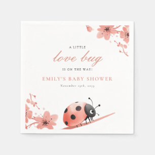 A Little Love Bug Is On The Way Baby Shower Napkin