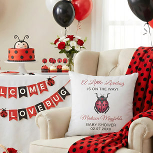 A Little Love Bug Is On The Way Ladybug Cushion