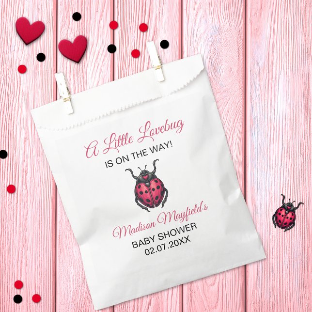 A Little Love Bug Is On The Way Ladybug Favour Bags (Creator Uploaded)