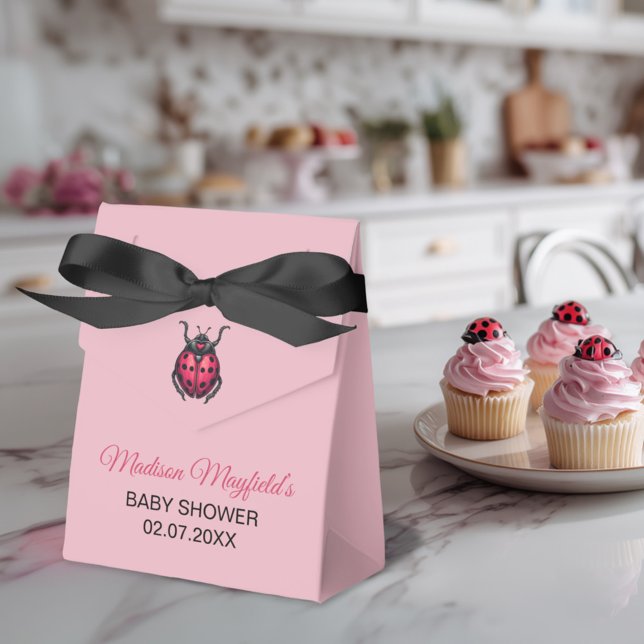 A Little Love Bug Is On The Way Ladybug Favour Box (Creator Uploaded)