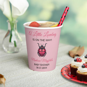 A Little Love Bug Is On The Way Ladybug Paper Cups
