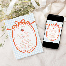 A Little Love Bug On The Way Gingham Baby Shower