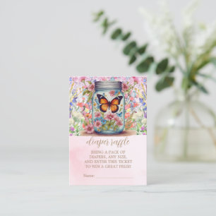 A little love in a jar butterfly Baby Shower Enclosure Card