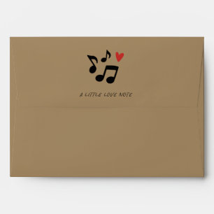 'A Little Love Note' Muted Brown Love Letters Envelope