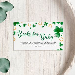 A Little Lucky Charm Baby Shower Book Request Enclosure Card