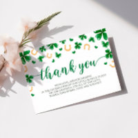 A Little Lucky Charm Baby Shower Thank You Card