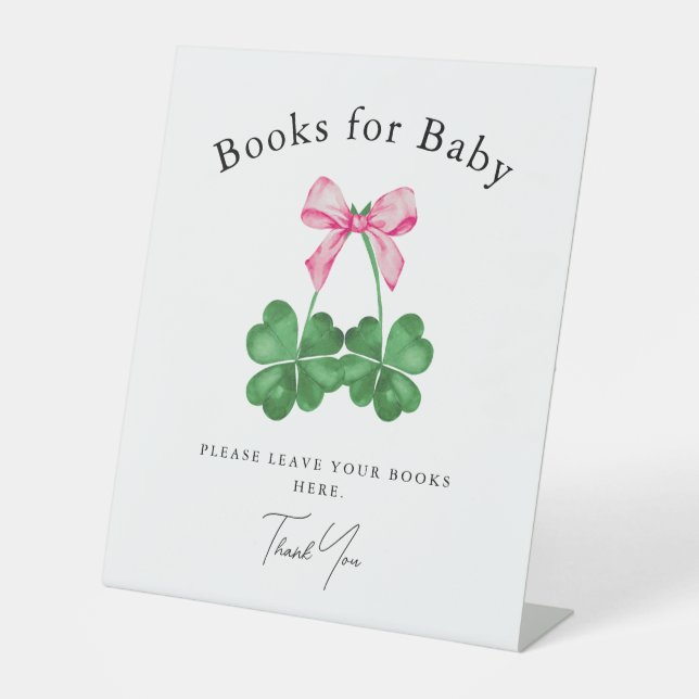 A Little Lucky Charm Shamrock Books for Baby Sign (Front)