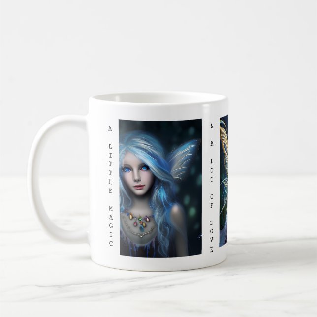 A Little Magic | Ethereal Mystical Fairy Girl Coffee Mug (Left)