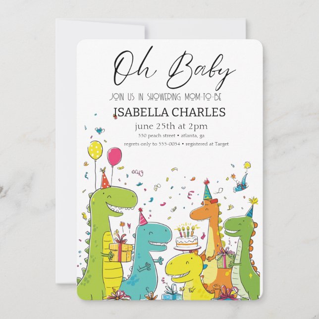 A Little Man Is on His Way Invitation (Front)