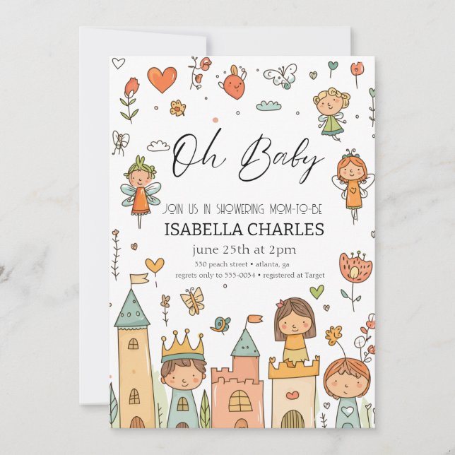 A Little Man Is on His Way Invitation (Front)