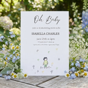 A Little Man Is on His Way Invitation