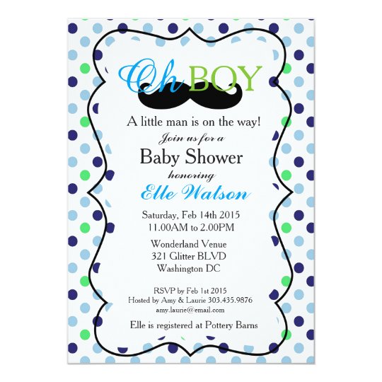 A Little Man is on the Way Baby Shower Invitations