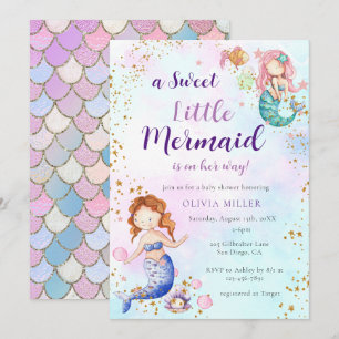 A Little Mermaid Baby Shower Invitation