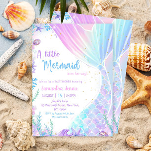 A Little Mermaid Baby Shower Party Invitation