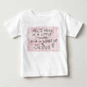 A Little Milk & A Whole Lot of Jesus Baby Romper T-Shirt