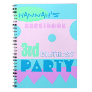 A little Monster 3rd Birthday Party Guestbook Notebook