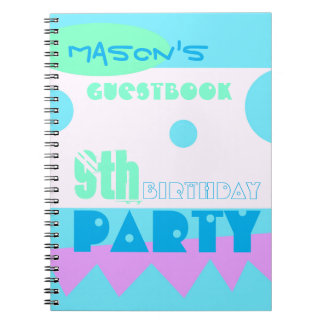 A Little Monster 9th Birthday Party Guestbook Notebook