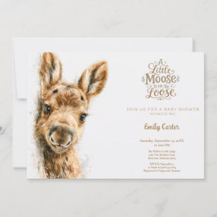 A Little Moose Is on the Loose Baby Shower Invitation