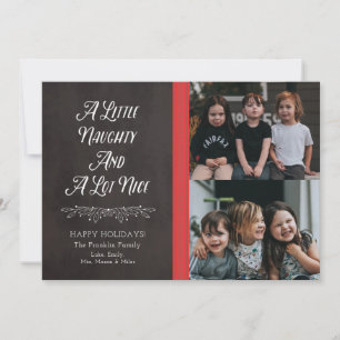 A Little Naughty and A lot Nice Holiday Photo Card