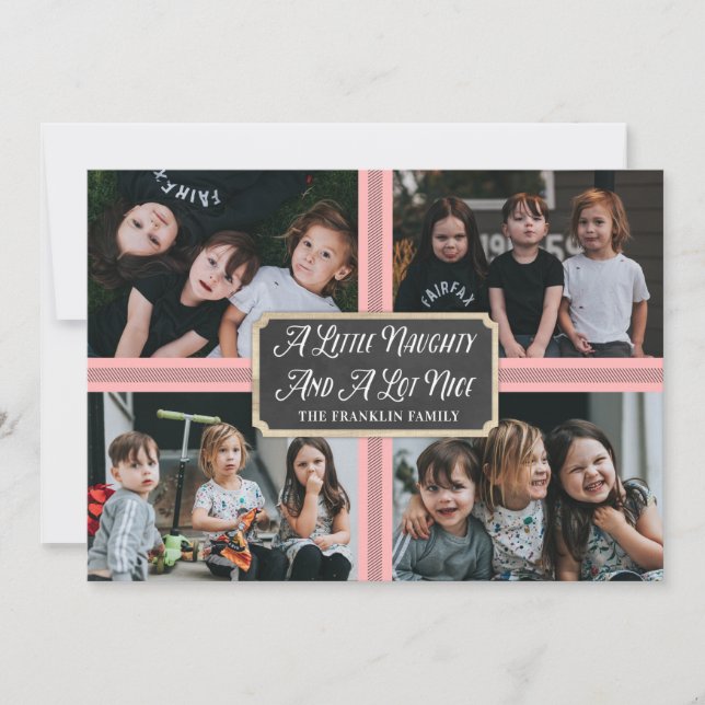A Little Naughty and A lot Nice Photo Holiday Card (Front)