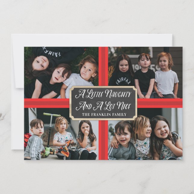 A Little Naughty and A lot Nice Photo Holiday Card (Front)