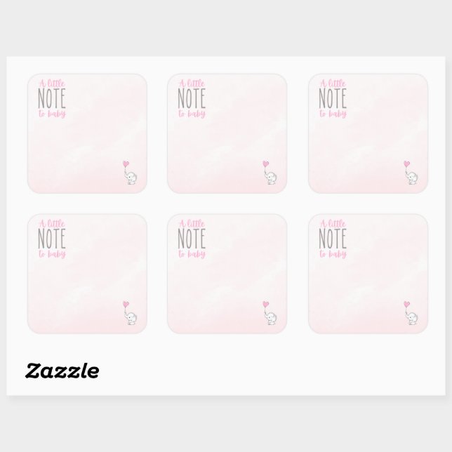 A Little Note to Baby Sticker Inside Book for Baby (Sheet)
