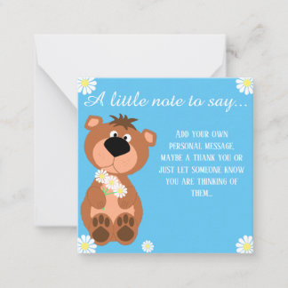 A Little Note to Say Thinking of You Editable Card