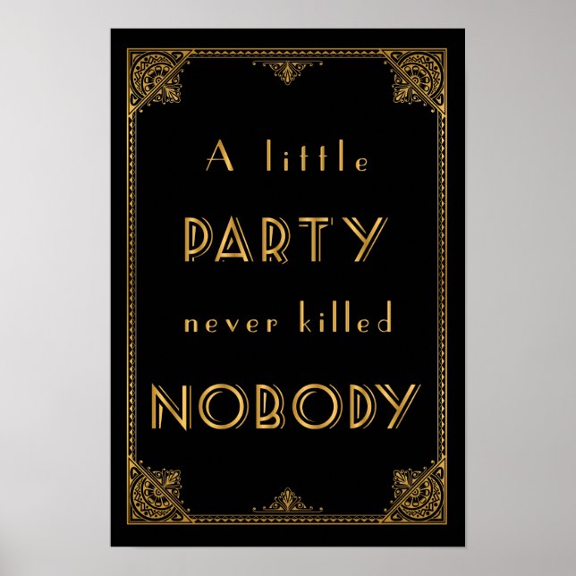 a little party gatsby inspired wedding sign (Front)