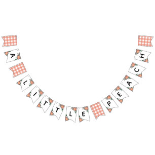 A Little Peach Baby Shower Bunting