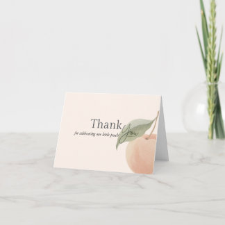 A Little Peach Folded Thank You Card