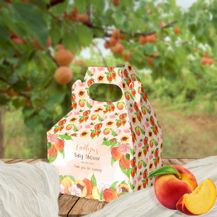 A Little Peach Is On Her Way Girl Baby Shower Favour Box