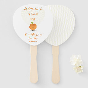 A Little Peach is on the way Baby Shower Hand Fan