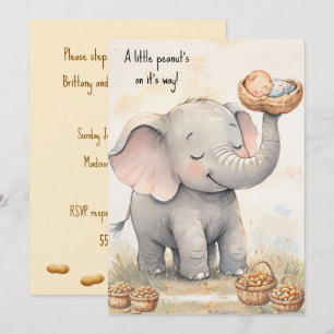 A Little Peanut Baby Digital Download Invitation