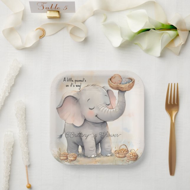 A Little Peanut Baby Shower  Paper Plate (Wedding)