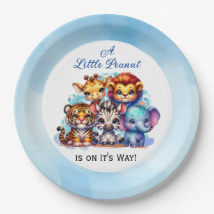 A Little Peanut is on It's Way Baby Shower Paper Plate