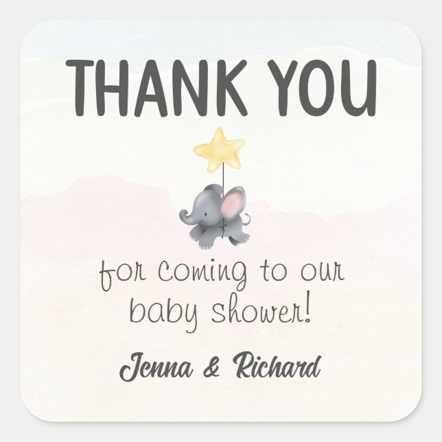 A Little Peanut Is On The Way Baby Shower  Square Sticker (Front)