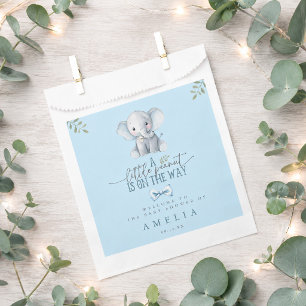 A Little Peanut is on the Way Elephant Baby Shower Favour Bags