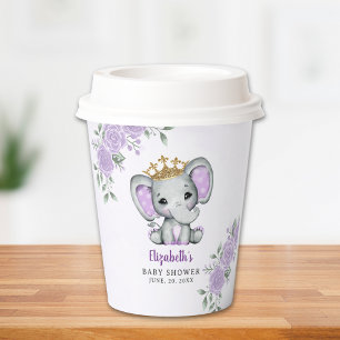 a Little Peanut is on the Way Elephant Baby shower Paper Cups