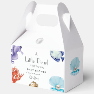 A little pearl is on the way welcome sign favour box