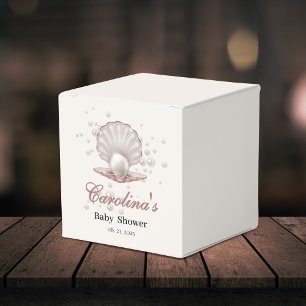 a little pearl under the sea baby shower favour box