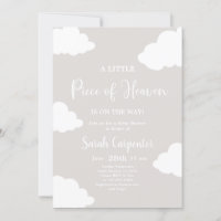 A Little Piece of Heaven Baby Shower Invitation