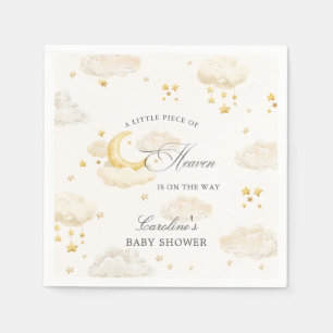 A Little Piece Of Heaven Dreamy Sky Baby Shower Napkin