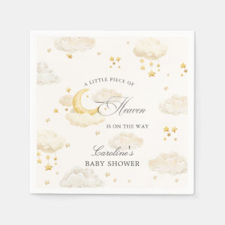 A Little Piece Of Heaven Dreamy Sky Baby Shower Napkin