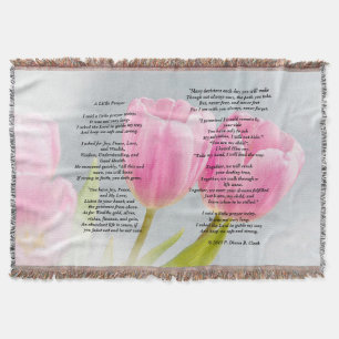 "A Little Prayer" Tulip Throw Blanket